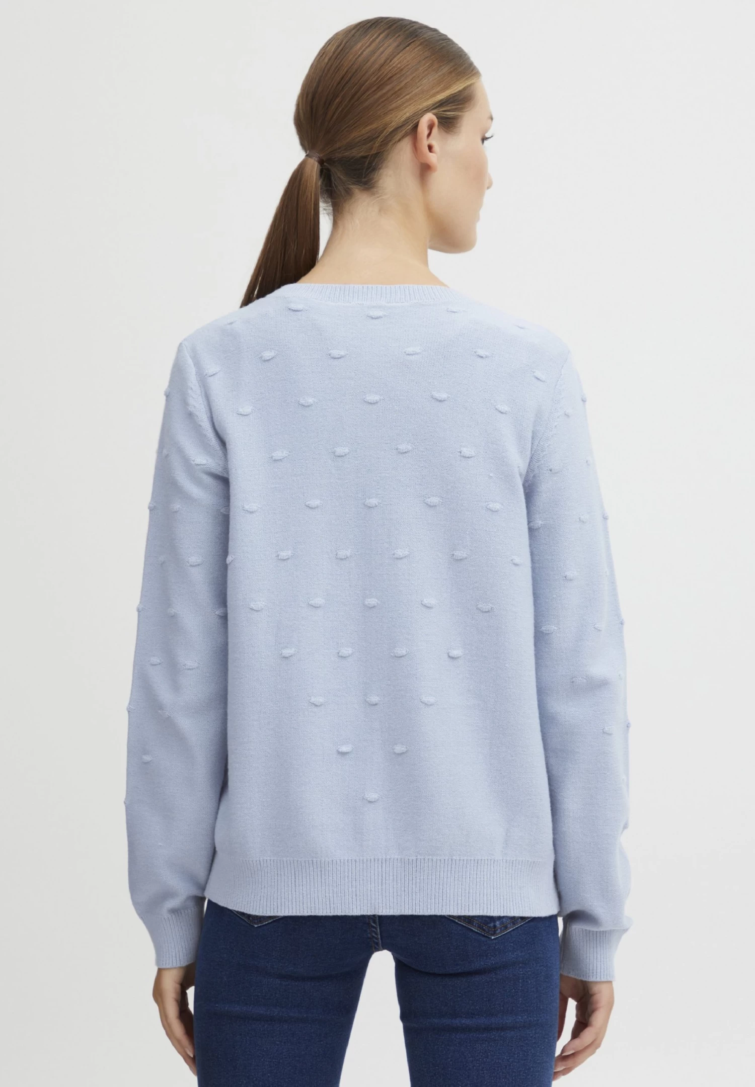 OXMO Oxkalotta - Chaqueta De Punto - Brunnera Blue 3 OXMO Oxkalotta - Chaqueta De Punto - Brunnera Blue - Imagen 3