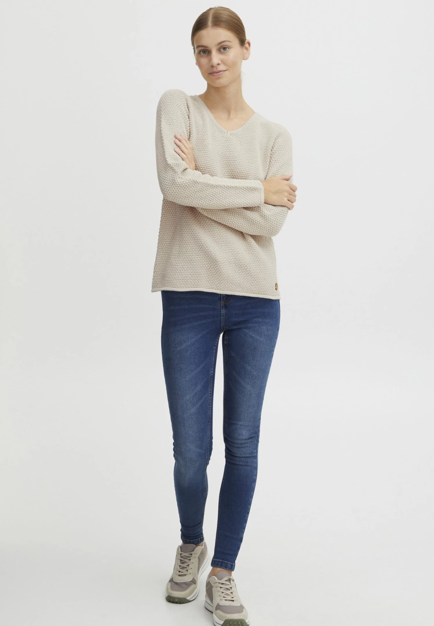 OXMO Oxhanna - Jersey De Punto - Oatmeal 2 OXMO Oxhanna - Jersey De Punto - Oatmeal - Imagen 2