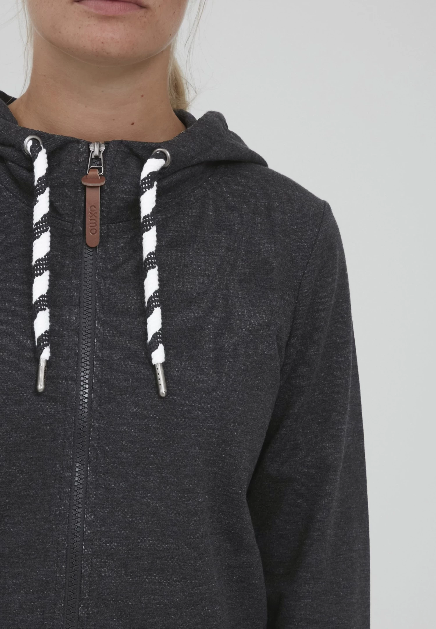 OXMO Oxwanda - Sudadera Con Cremallera - Dar Grey M 4 OXMO Oxwanda - Sudadera Con Cremallera - Dar Grey M - Imagen 4