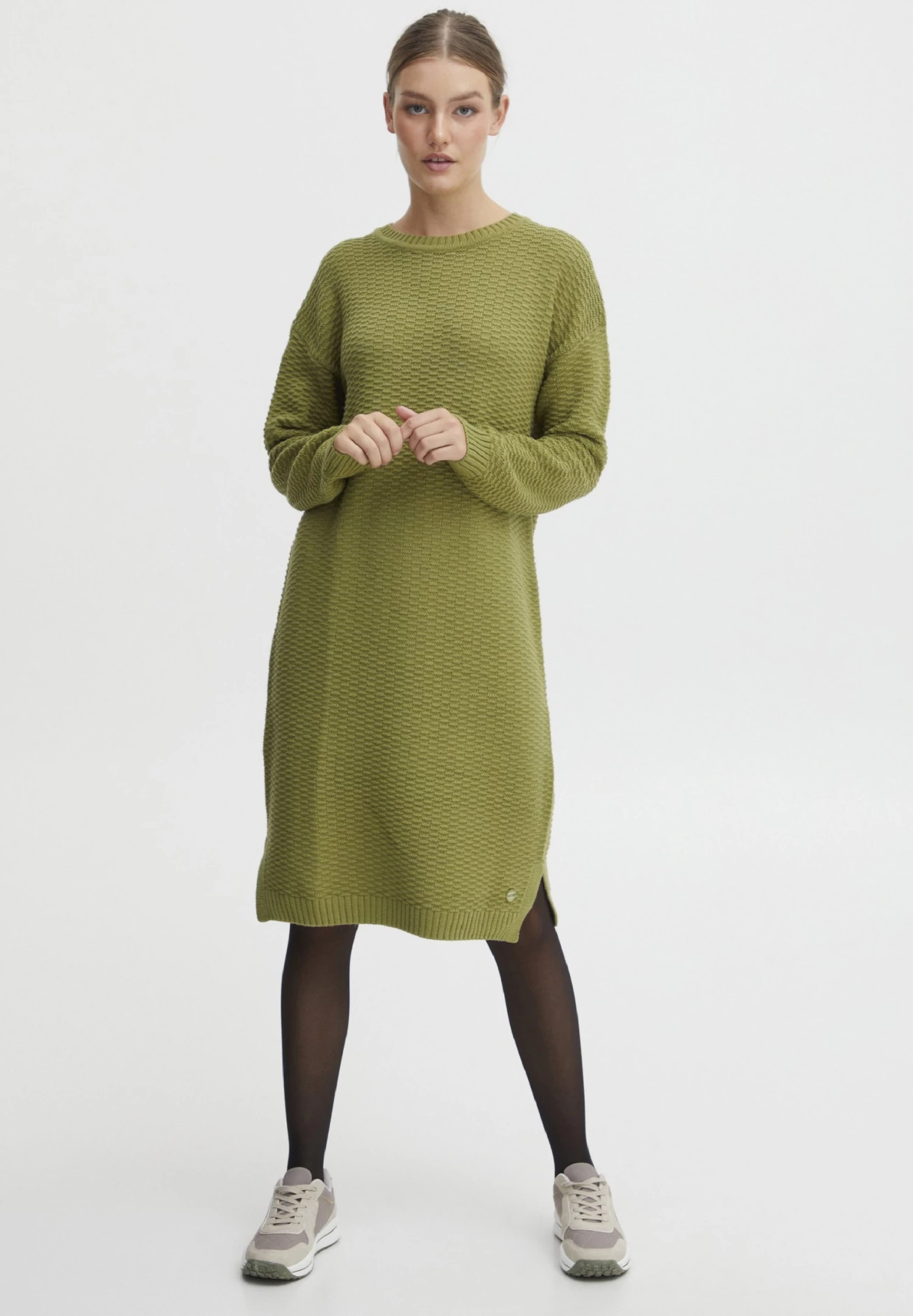 OXMO Oxmilika - Vestido De Punto - Sage 2 OXMO Oxmilika - Vestido De Punto - Sage - Imagen 2