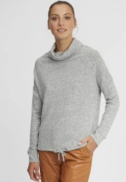OXMO Oxbelma - Jersey Con Capucha - Light Grey Melange