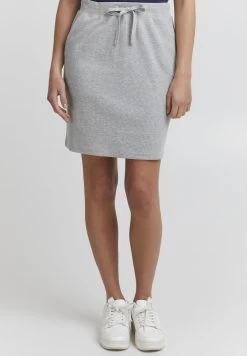OXMO Oxlou - Falda De Tubo - Light Grey Melange