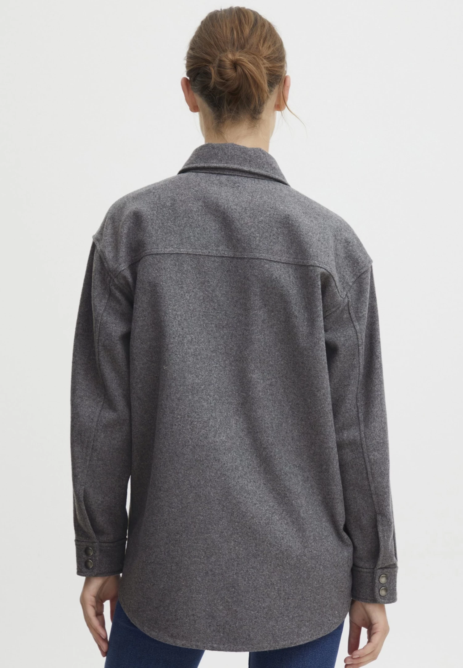 OXMO Valen - Chaqueta De Punto - Medium Grey Melange 3 OXMO Valen - Chaqueta De Punto - Medium Grey Melange - Imagen 3