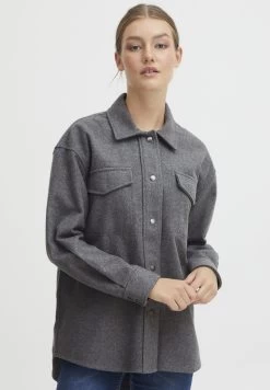 OXMO Valen - Chaqueta De Punto - Medium Grey Melange