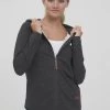 OXMO Oxwanda - Sudadera Con Cremallera - Dar Grey M