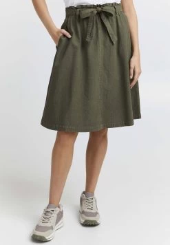 OXMO Lerke - Falda Acampanada - Dusty Olive