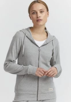 OXMO Oxlova - Sudadera Con Cremallera - Light Grey Melange
