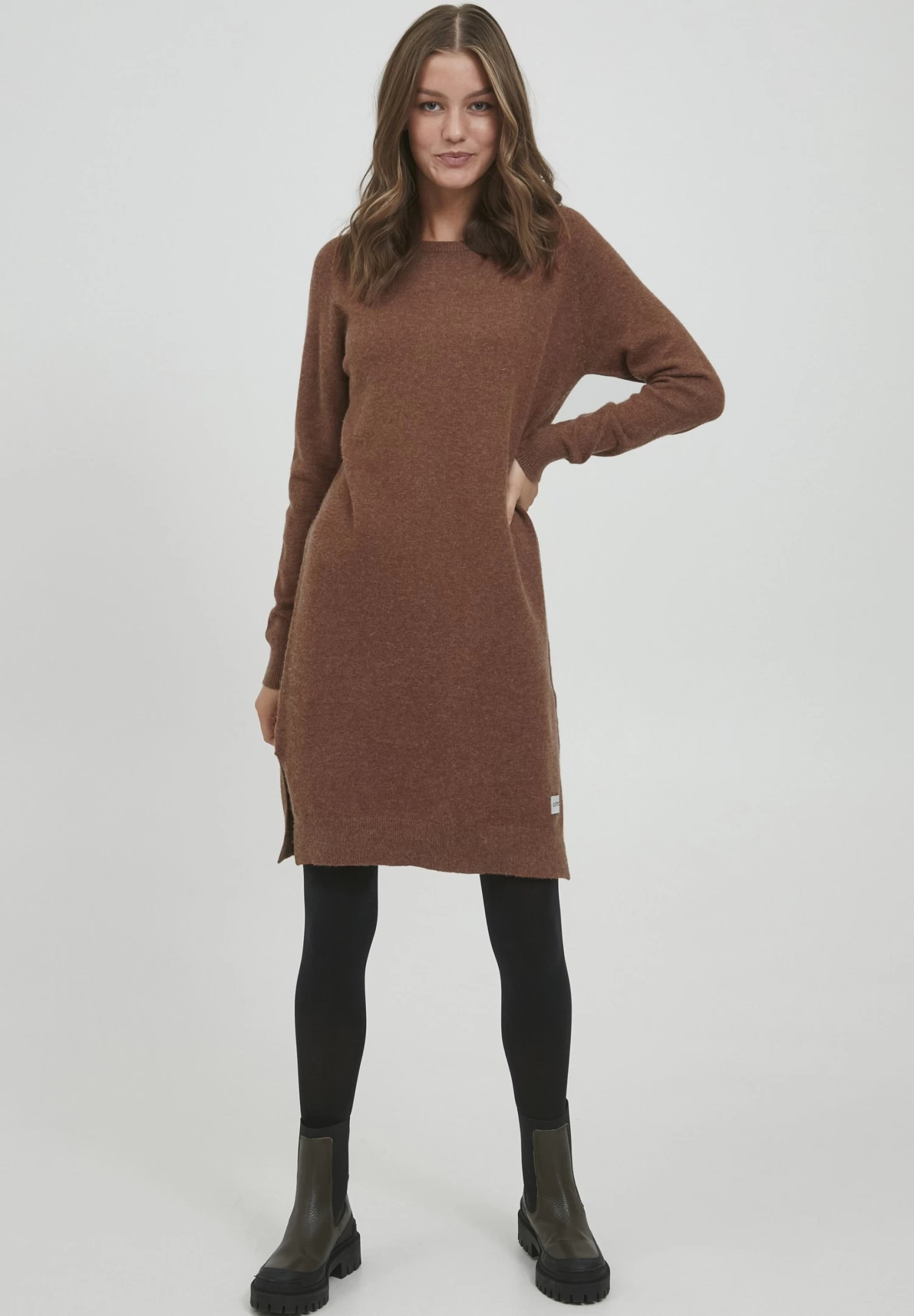 OXMO Oxmareen - Vestido De Punto - Tortoise Shell Melange 2 OXMO Oxmareen - Vestido De Punto - Tortoise Shell Melange - Imagen 2