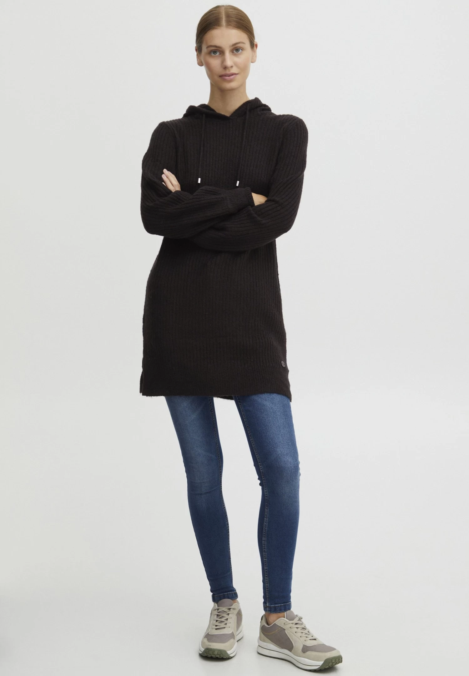 OXMO Oxnorma - Jersey Con Capucha - Black Melange 2 OXMO Oxnorma - Jersey Con Capucha - Black Melange - Imagen 2