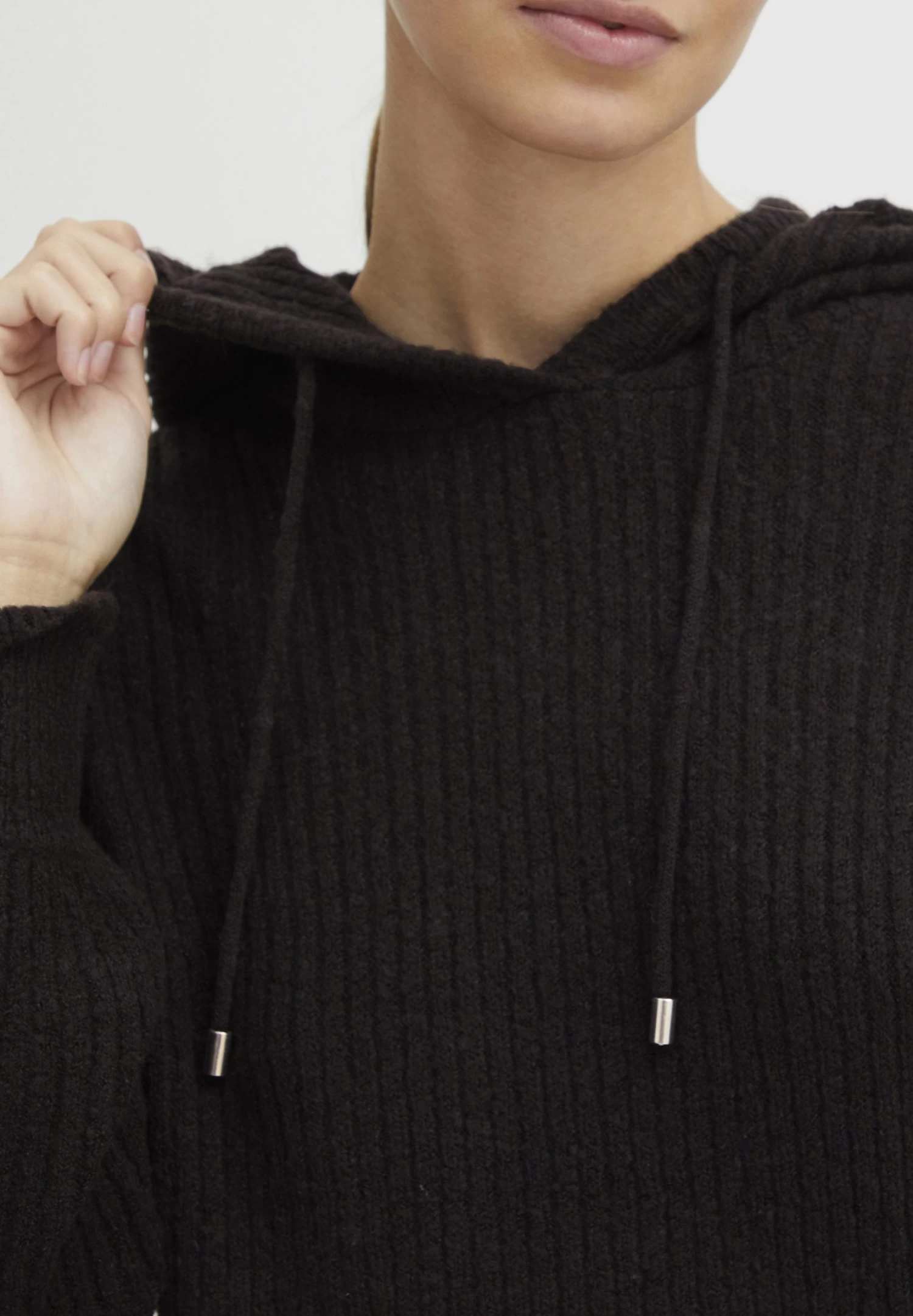 OXMO Oxnorma - Jersey Con Capucha - Black Melange 4 OXMO Oxnorma - Jersey Con Capucha - Black Melange - Imagen 4