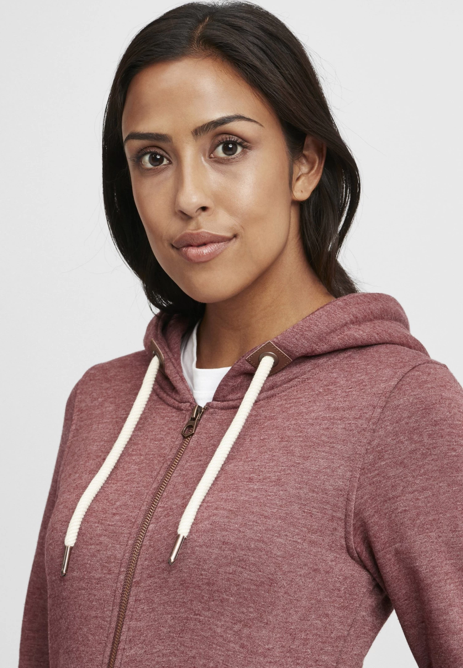 OXMO Oxvicky - Sudadera Con Cremallera - Wine R Mel 4 OXMO Oxvicky - Sudadera Con Cremallera - Wine R Mel - Imagen 4