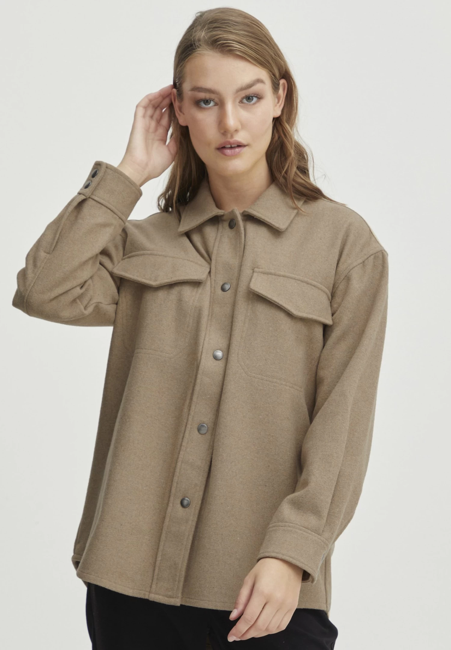 OXMO Valen - Chaqueta De Punto - Dune Melange 1 OXMO Valen - Chaqueta De Punto - Dune Melange