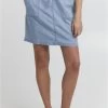 OXMO Oxlille - Falda Vaquera - Light Blue Denim