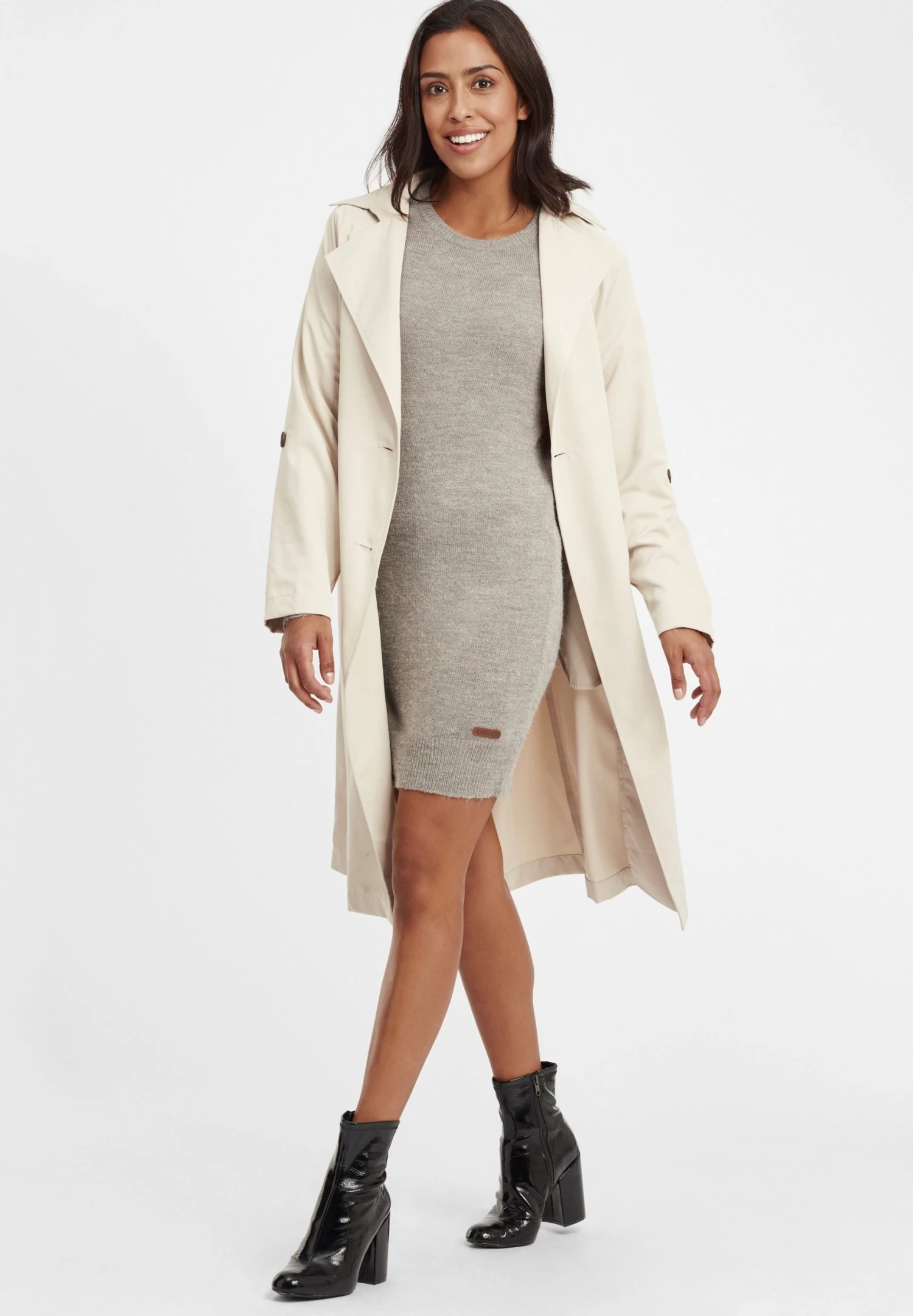 OXMO Oxnatti - Vestido De Punto - Stone Mix 2 OXMO Oxnatti - Vestido De Punto - Stone Mix - Imagen 2