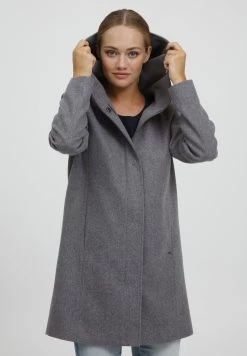 OXMO Oxnelina - Abrigo De Invierno - Medium Grey Melange