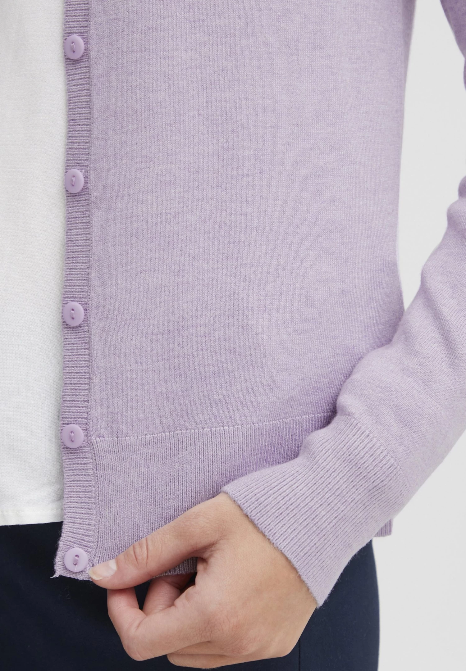 OXMO Oxhelene - Chaqueta De Punto - Purple Rose Melange 5 OXMO Oxhelene - Chaqueta De Punto - Purple Rose Melange - Imagen 5