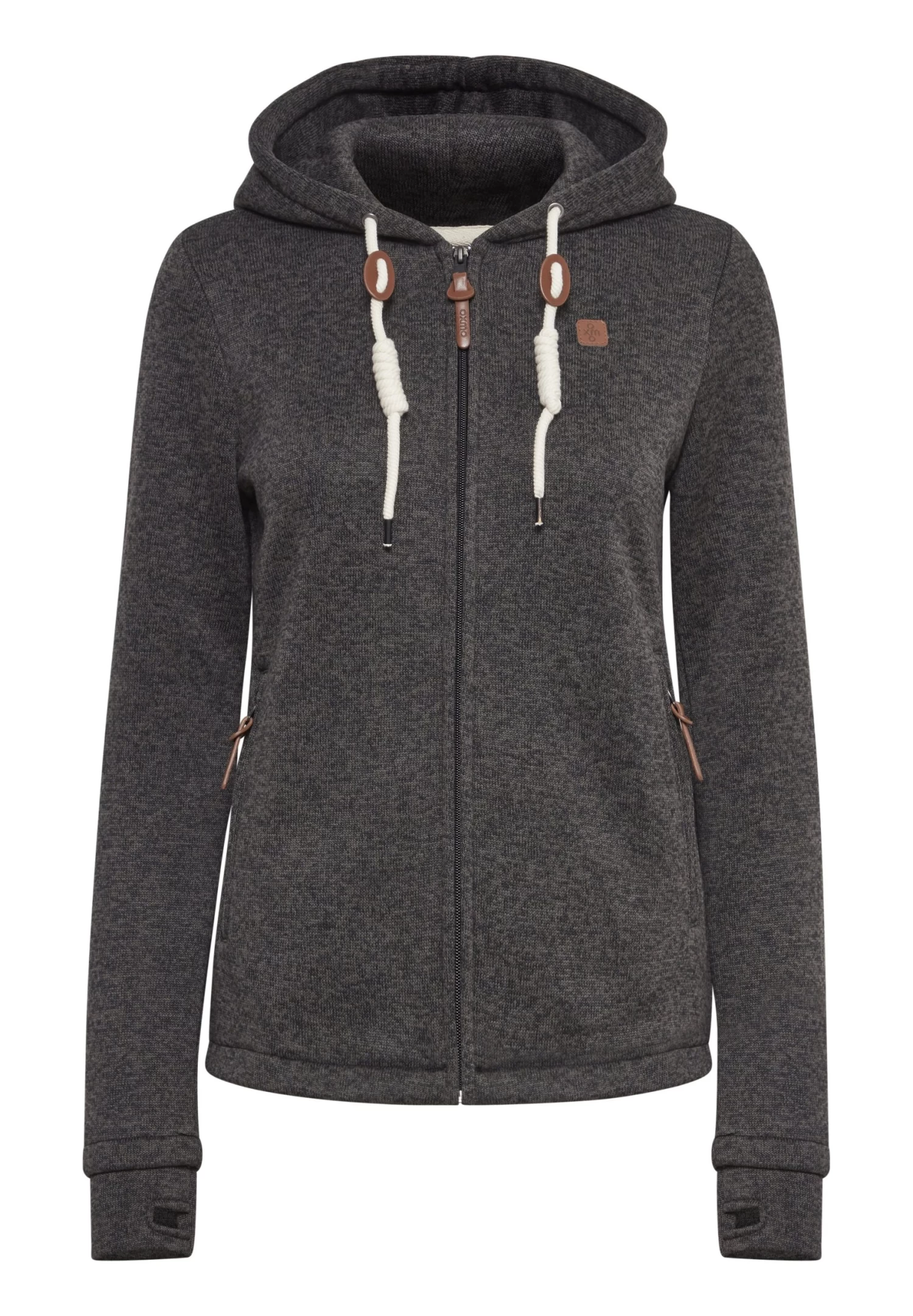 OXMO Oxthory - Sudadera Con Cremallera - True Black 6 OXMO Oxthory - Sudadera Con Cremallera - True Black - Imagen 6